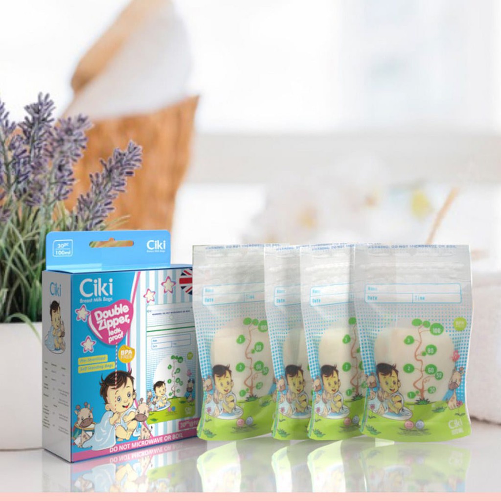 CIKI breast milk Bags Kantong ASI 100ml / 200ml Isi 30pc