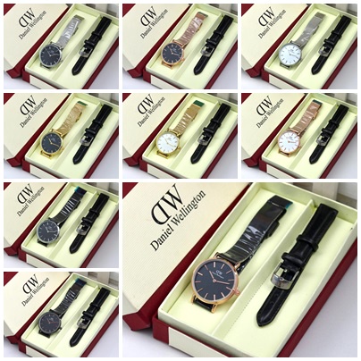 JAM TANGAN WANITACEWEK MURAH DW TALI RANTAI PASIR FREE TALI JJ713