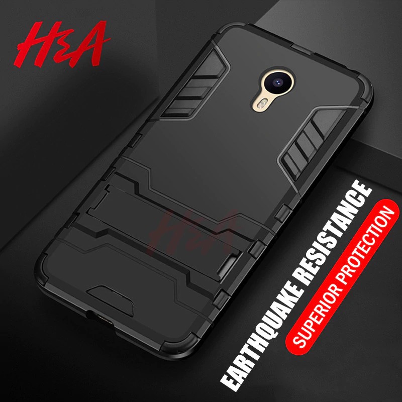 Terlaris MEIZU M5C Case Armor Shockproof Stand Silicone Soft Back Cover MEIZU M6 Note Case Meizu