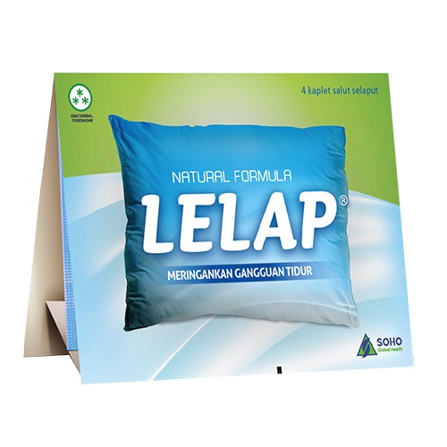 Lelap Obat Herbal Terstandar Meringankan Gangguan tidur strip isi 4 kaplet Susah Tidur Insomnia