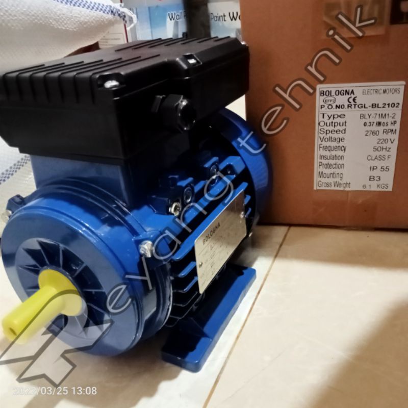 Mesin Dinamo Electric motor BOLOGNA 220V Type BLY-71M1-2