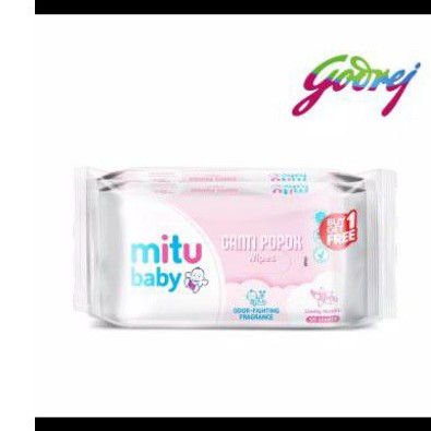 Mitu baby wipes tisu basah ganti popok white vanilla 50s beli 1 gratis 1