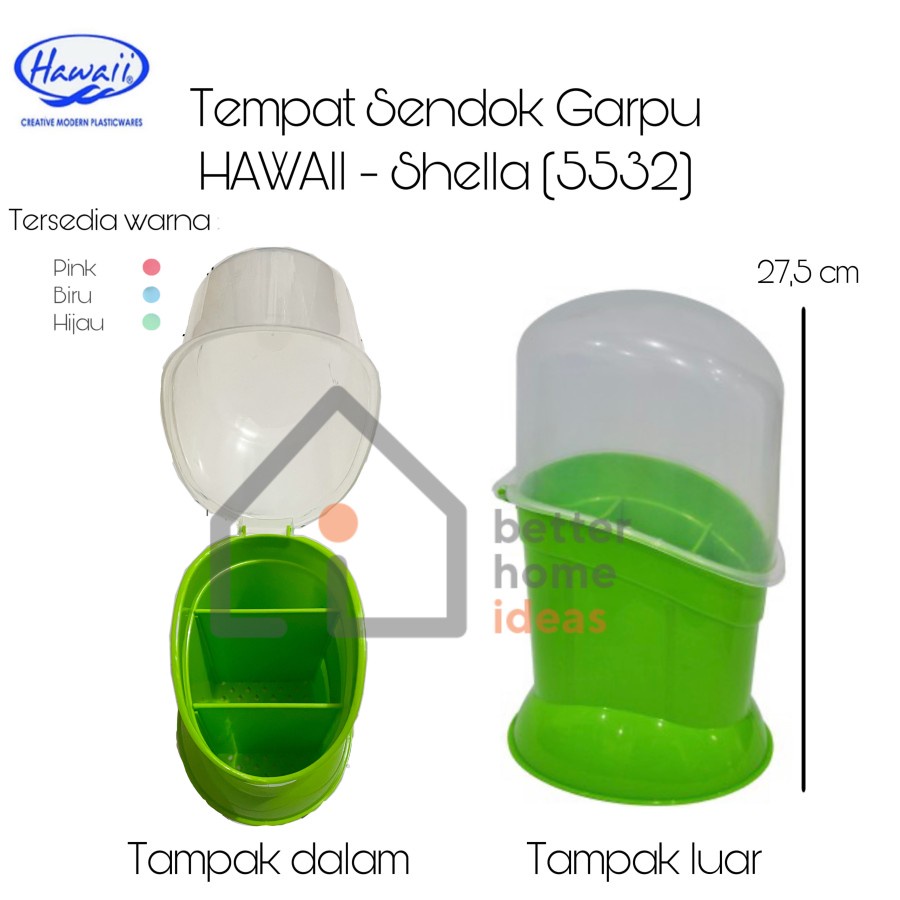 HAWAII Tempat Sendok SHELLA 3 Sekat 5532