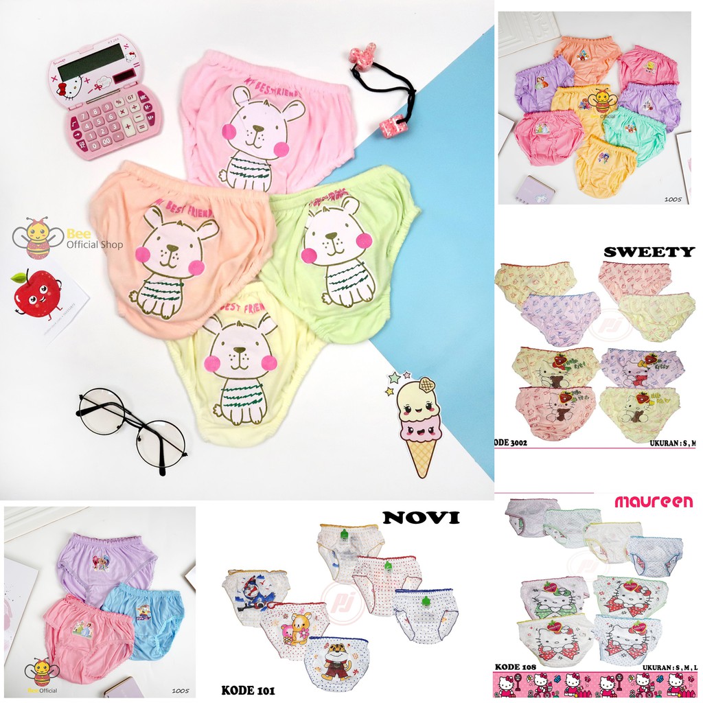BEE - Celana Dalam Anak Perempuan Kualitas Import Sweety B1002