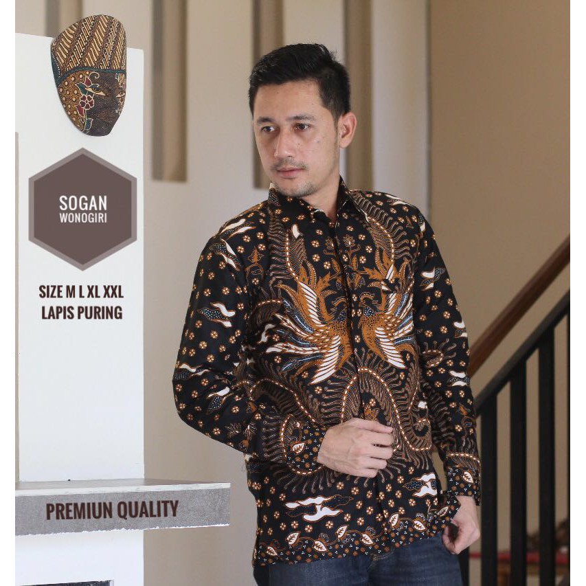 Kemeja Batik Pria Motif Sogan Klasik | Outfit Kerja Motif Batik Klasik