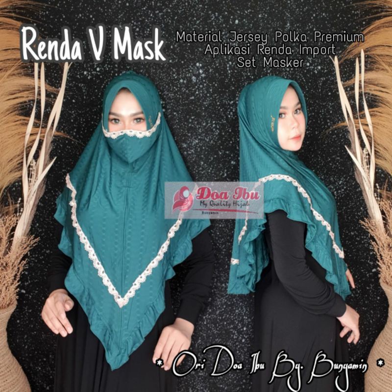 DOA IBU || Hijab Masker Renda V