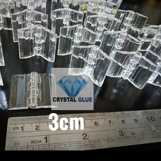 ✹ 10 pcs engsel akrilik 3cm bening ✬