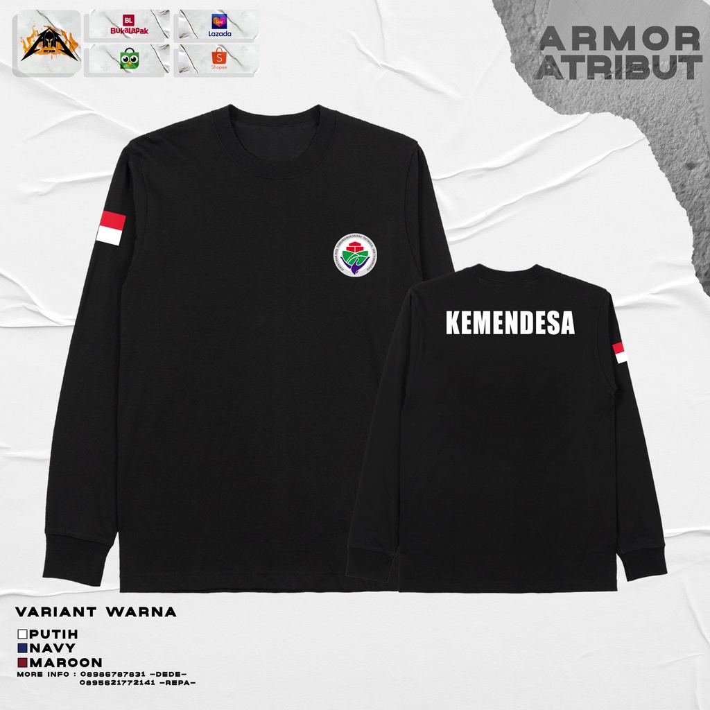 kaos baju kemendesa tangan panjang armor atribut