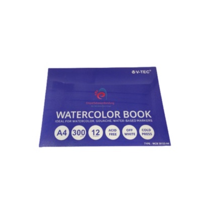 

Water Colour Book V-Tec Ukuran A4 WCB - 30122 / Sketchbook Water Colour Vtec 300 Gram isi 12 Sheet – SHESB