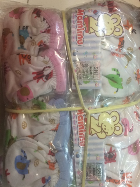 Mamimu Sarung tangan dan kaki STK motif putih dan warna