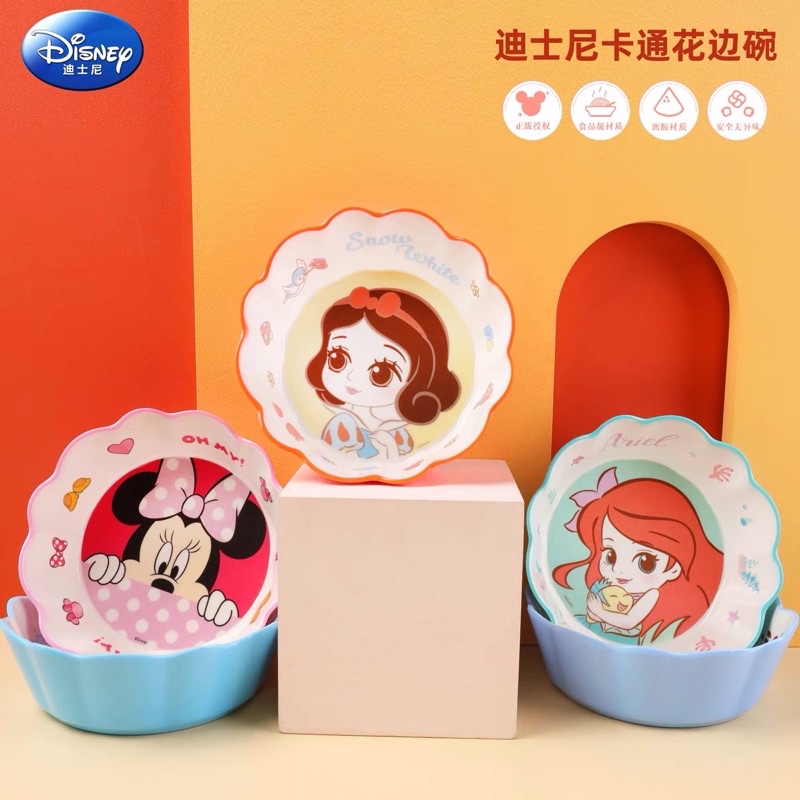 MANGKOK KARTUN ANAK BAHAN MELAMIN SALAD BOWL KARAKTER MICKEY MINNIE ELSA