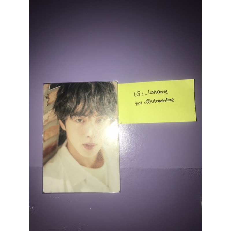 BTS CLIPBOARD PHOTOCARD ONEUL JIN