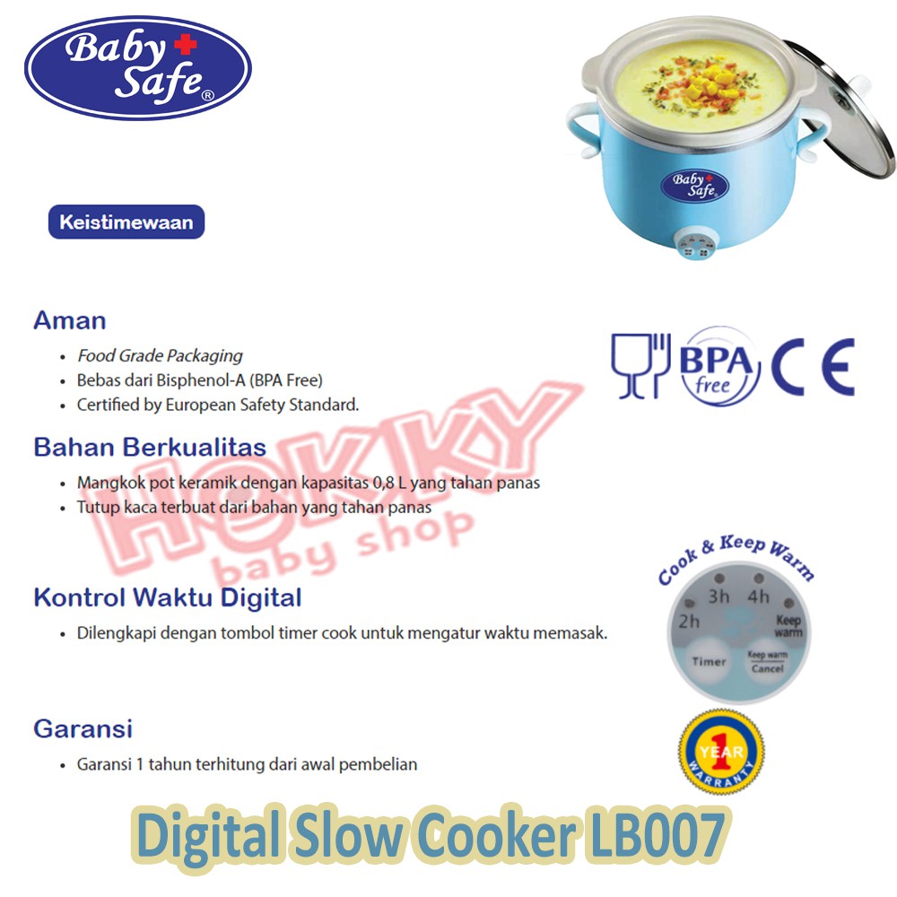 Baby Safe Slow Cooker Babysafe Food Maker MPASI