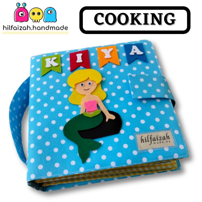 

hilfaizah Busy Book COOKING - Quiet Book - Buku Kain Flanel Mainan Edukasi Anak