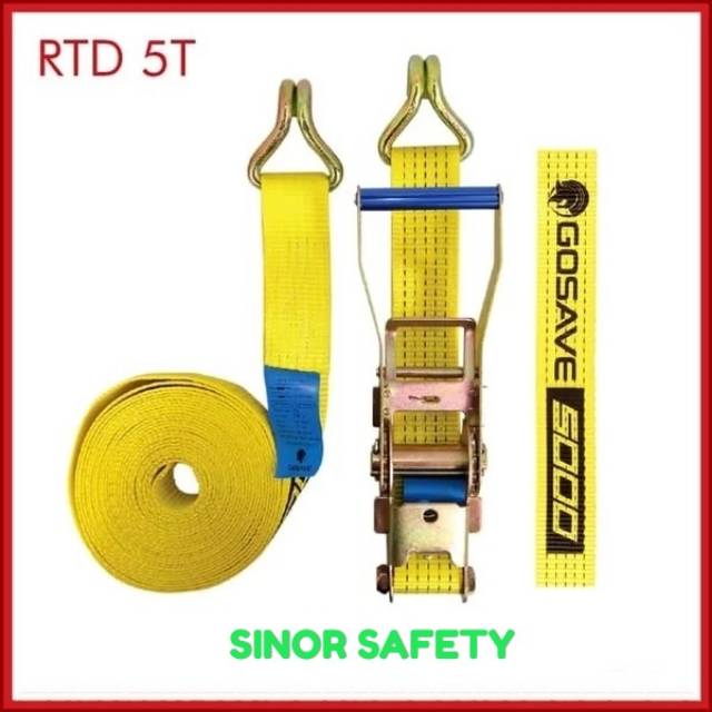 GOSAVE Webbing Cargo Lashing Belt Ratchet Tie Down Trackbelt Rachet 5Ton x 15Mtr