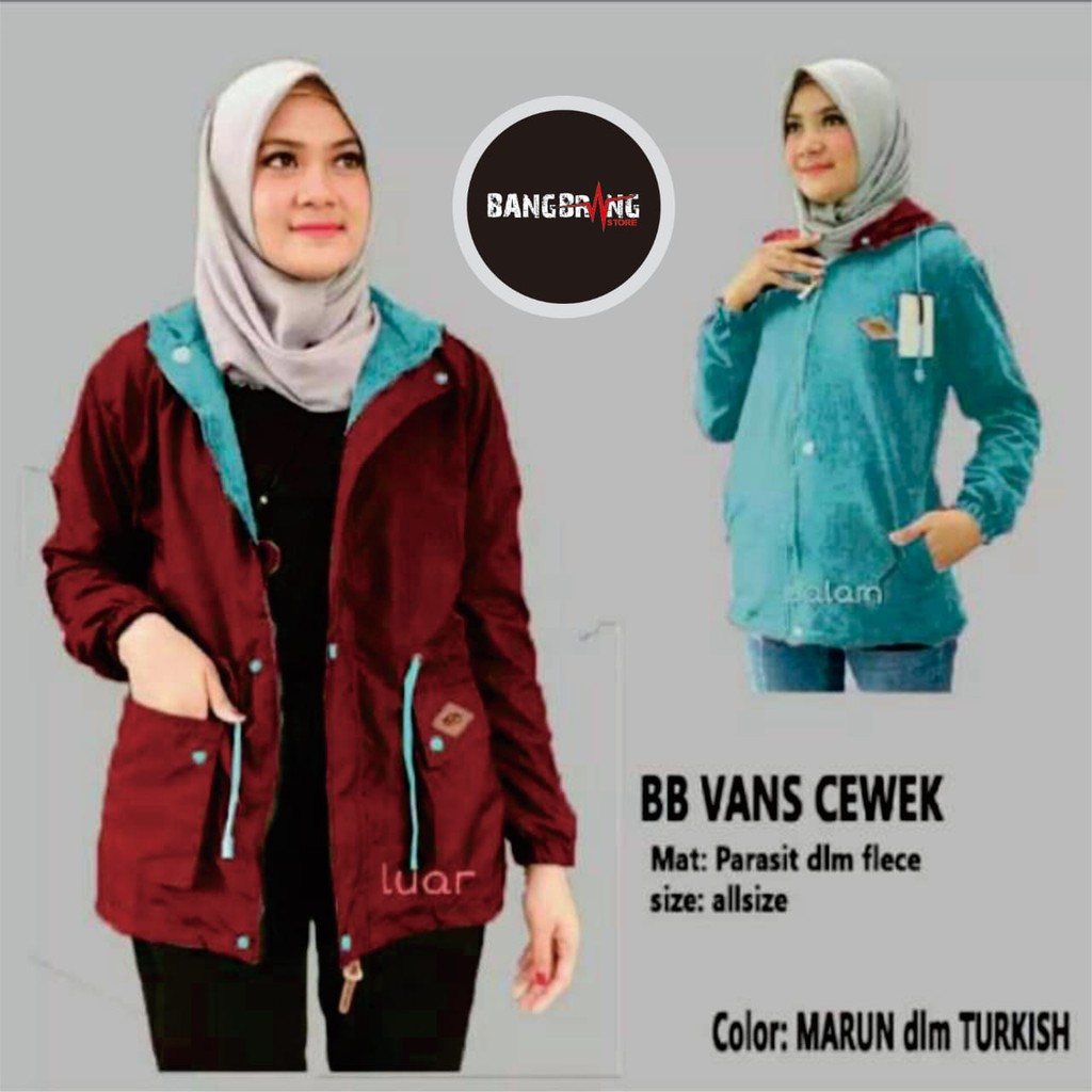 JAKET PARKA WANITA BOLAK BALIK JAKET WANITA PARKA BB MURAH JAKET PARKA CEWEK JAKET PARASUT WANITA-2