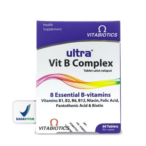 Vitabiotics Ultra Vitamin B Complex isi 60 Tablet /Daya Tahan Tubuh/Kesehatan Tubuh dan Syaraf