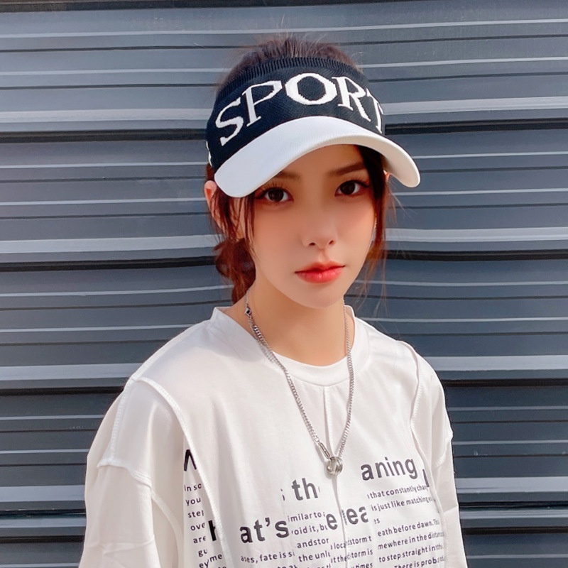 T&amp;Y Topi Golf Rajut SPORT NEW Baseball Cap Sport Senam Zumba Jogging Topi Pantai Korea Fashion Wanita Visor Hat Murah Import