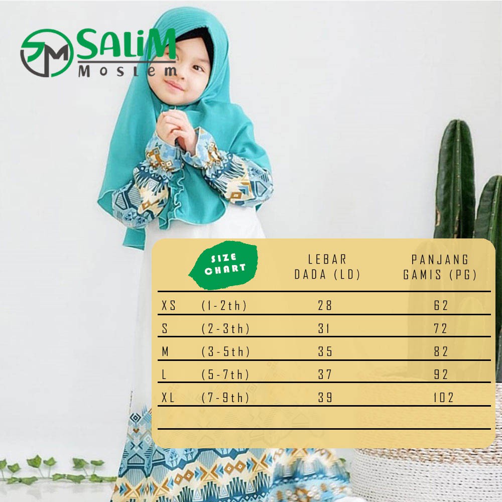 Salim Moslem-BIG SALE!!! Busana Muslim/Gamis Anak Motif Set Daily Cantik Usia 1-9TH