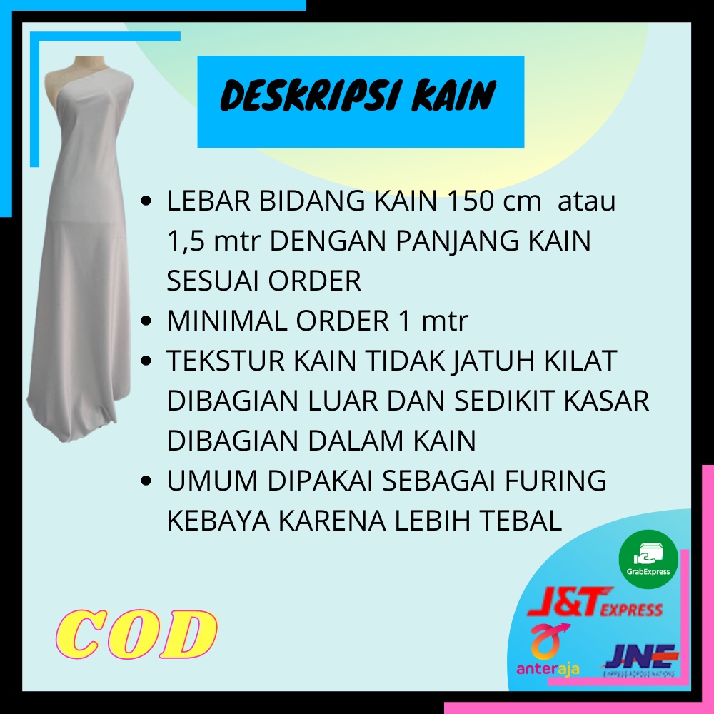 Bahan Bakal Kain Satin Bludru Saten Sutra Velvet Rosela Silky Meteran Polos Premium Bridesmaid  Kain Braidsmaid Paket Puring Furing Kain Satin Baju Meteran Murah