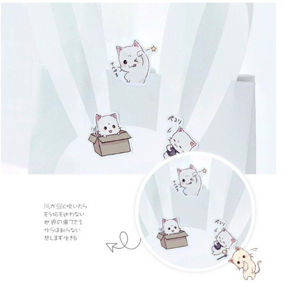 Stiker Alat Tulis Nanas Diary Sticker DIY Jurnal Stationery Flakes Cute Cat