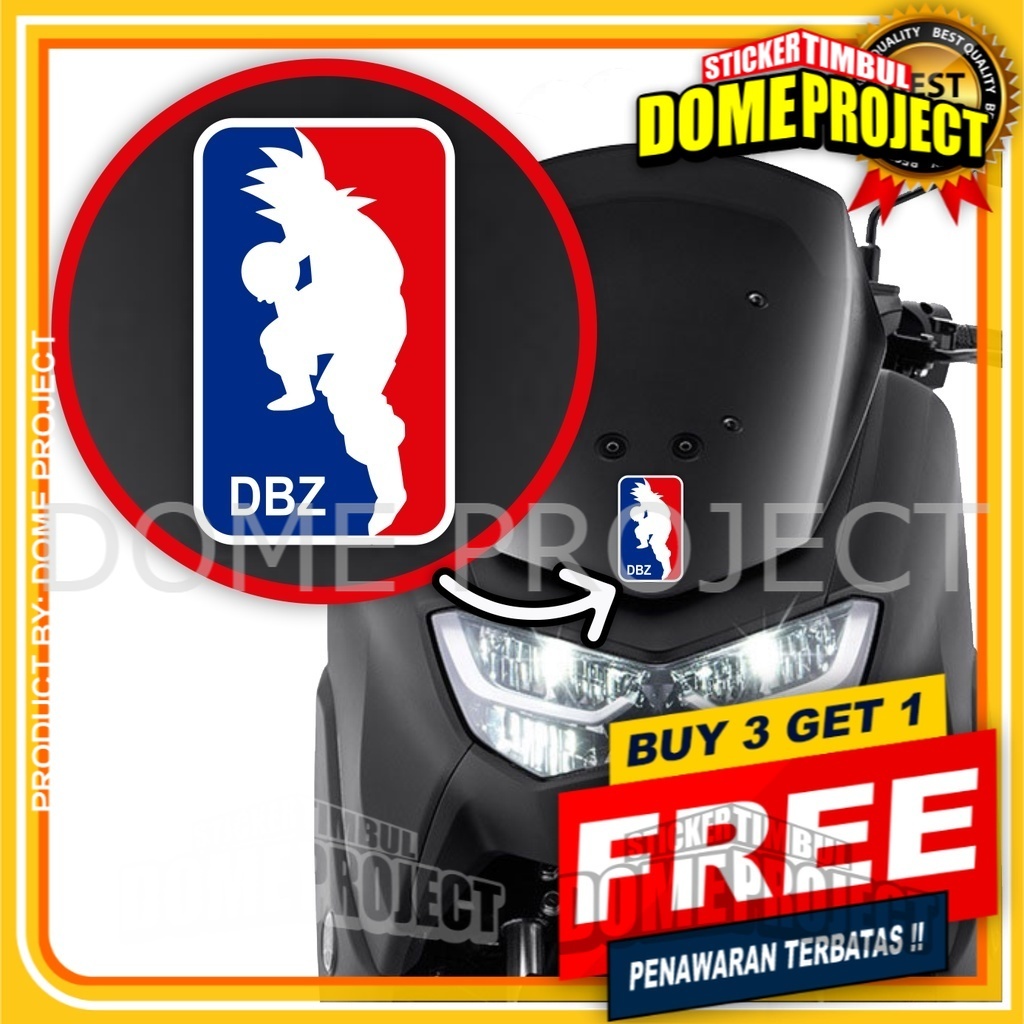 STIKER CUTTING DECAL HELM MOTOR KACA MOBIL LOGO NBA DRAGON BALL GOKU STICKER AESTHETIC KEREN