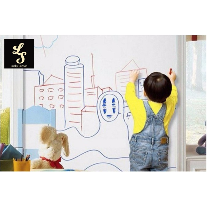 

White board sticker / papan tulis sticker / hitam - putih - hijau