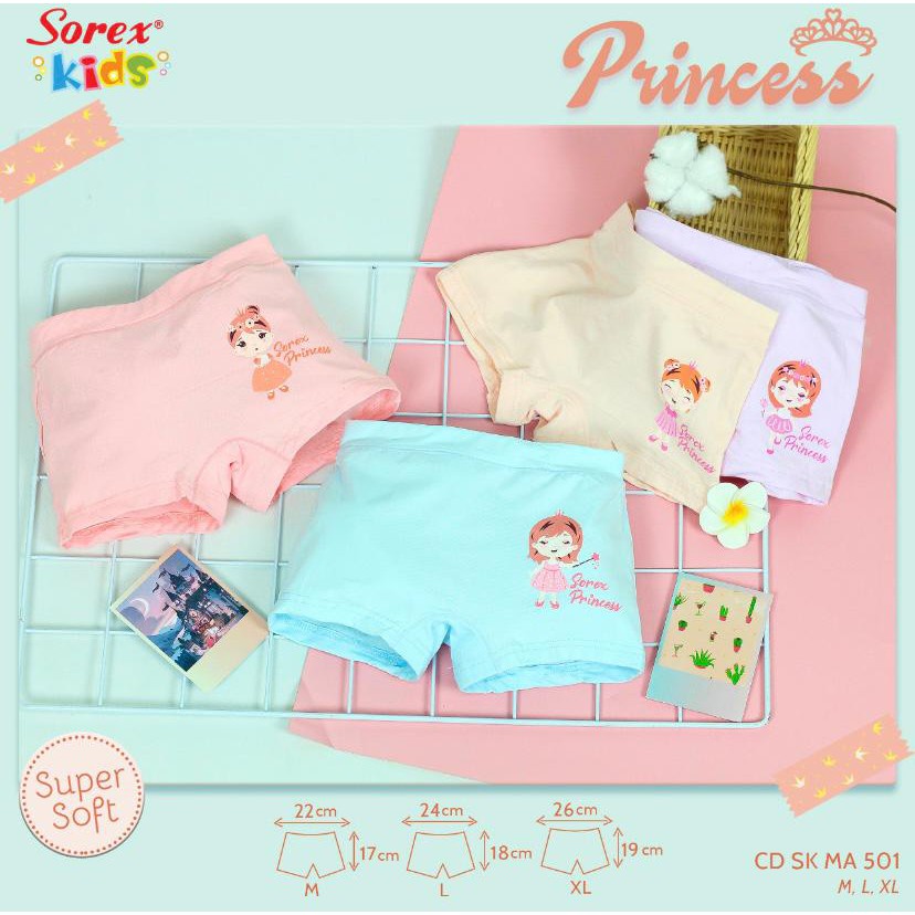 Cd Anak Cewek Sorex MA 501 /  MA 502 Pendek | Cd Boxer Hotpants Anak Perempuan |tx