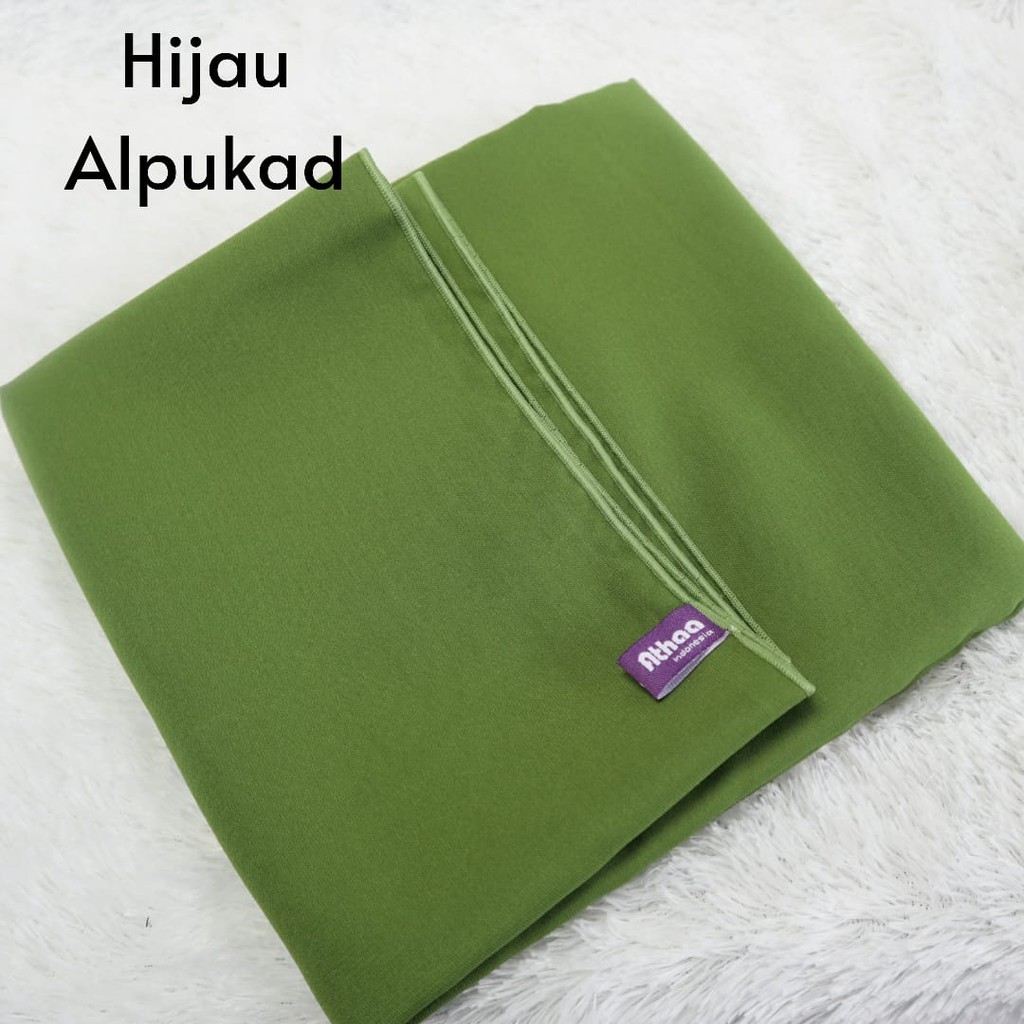 Jilbab Segiempat Wolfis / Khimar segi empat Wolfis Polos 120 x 120-120 Hijau Alpukad
