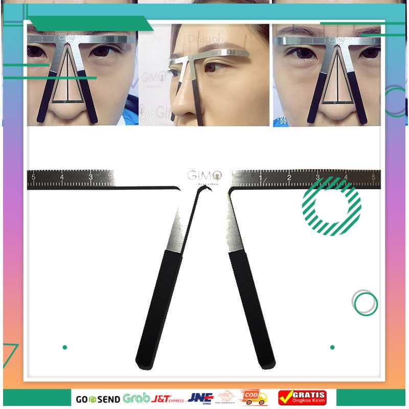 (BISA COD) FTIHSHP Penggaris Alis Eyebrow Ruler Measure Shaping Tool