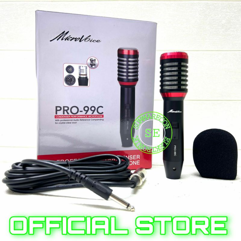 mic kabel condenser micro voice pro 99c microphone condenser