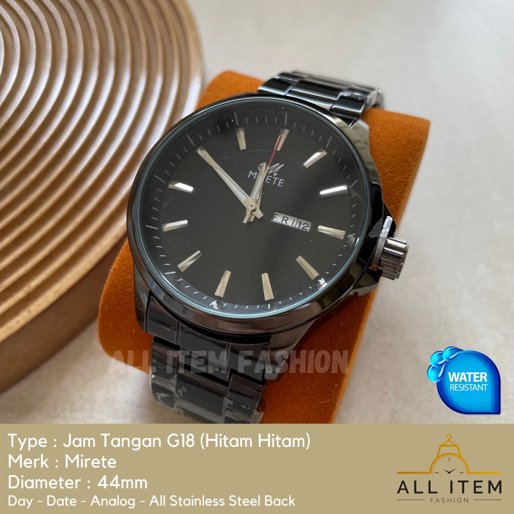 COD✅ Jam Tangan Rantai Pria Mirete Analog G18 / Arloji / Watch / Tahan Air / Stainless Steel / Jam Tangan Laki Model Mewah