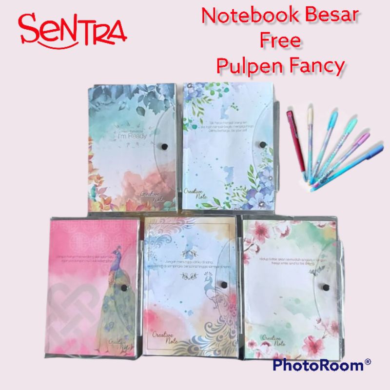 

Creative Note Besar - Buku Catatan Free Pulpen Fancy