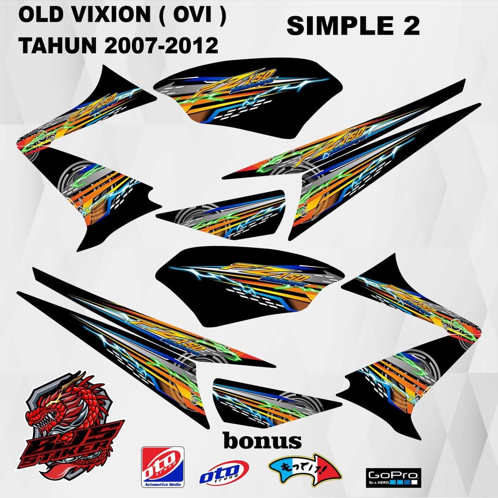 Striping vixion lama - Stiker Decal old vixion OVI OLD VIXION 2007-2012 SIMPLE 2