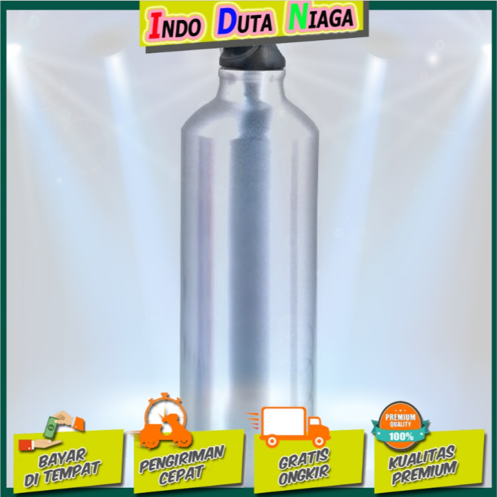 TaffSPORT Botol Minum Olahraga Aluminium 750ml Dengan Karabiner - H2GO