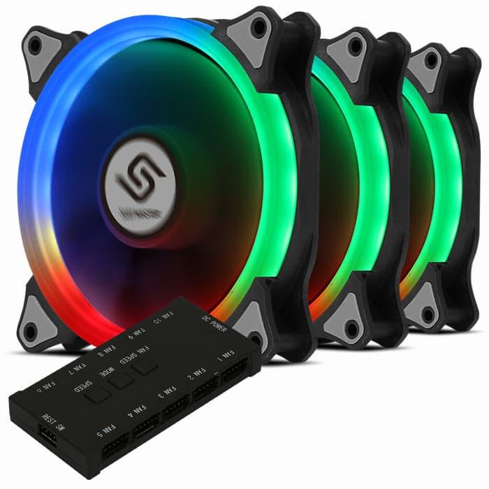 FAN RGB INFINITY Spectrum Kit Set (3 Pcs rgb Fan + rgbController)