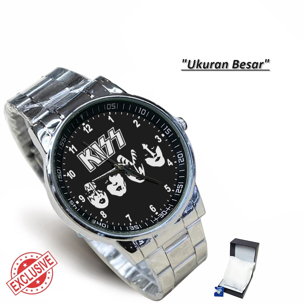 Jam Tangan Rantai Couple KISS BAND 3 (Awesome)