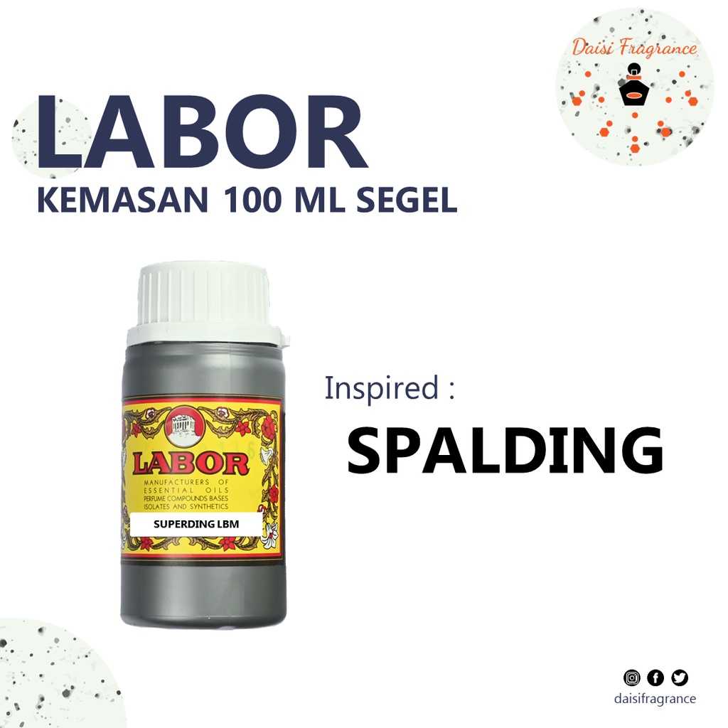 BIBIT PARFUM MURNI LABOR SPALDING 100 ML SEGEL | PARFUM | UNISEX | PARFUME | BEST SELLER