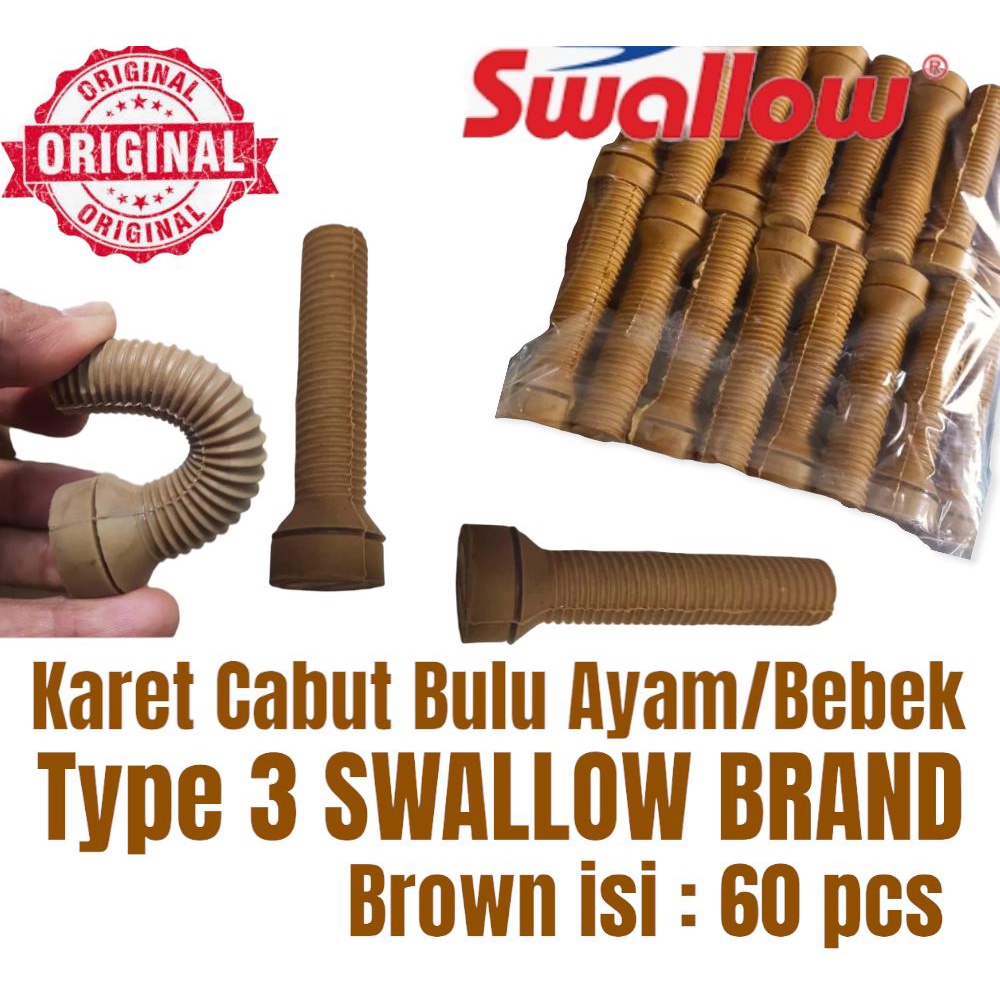 KARET PENCABUT BULU AYAM 50pcs SWALLOW ORIGINAL  / karet bubut ayam swallow / karet mesin cabut bulu ayam Type 3 Swallow / karet bubut bulu ayam / plucker karet pencabut bulu ayam TYPE 3 swallow / kcba / cabut bulu ayam /  karet cabut bulu ayam SWALLOW