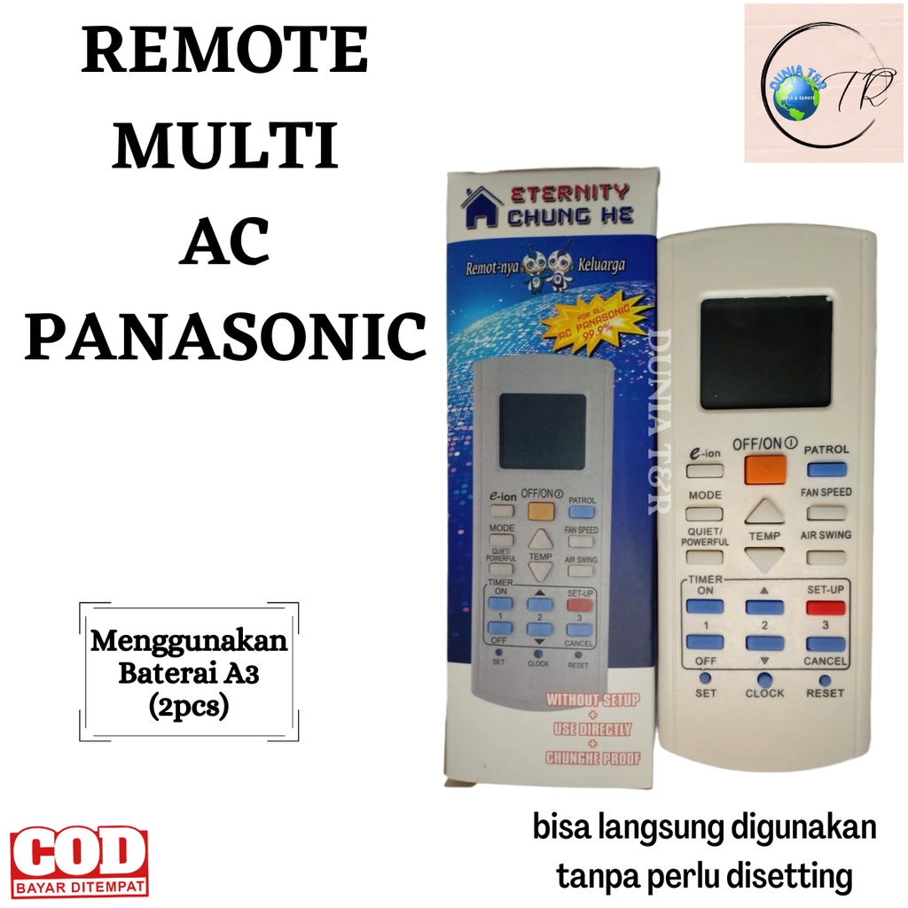 Remot / REMOTE AC Panasoni Multi BIRU NON INVERTER