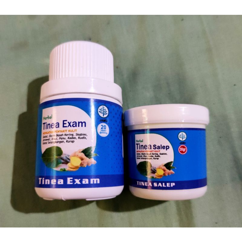 Obat Gatal Kulit Tuntas dengan Tinea Exam Original isi 20 kapsul dan salep 30 gram