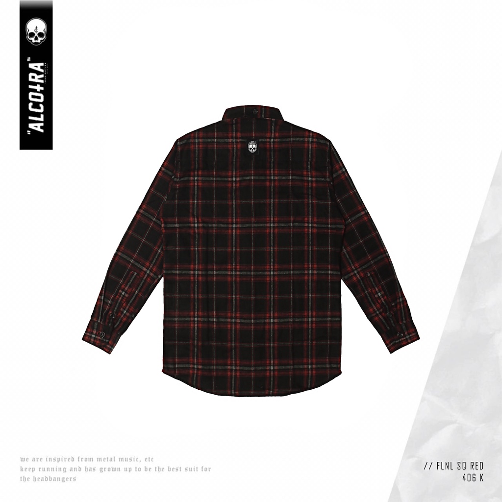 FLANEL SQ RED // FLANEL SQUARE NAVY RED KANTONG SATU