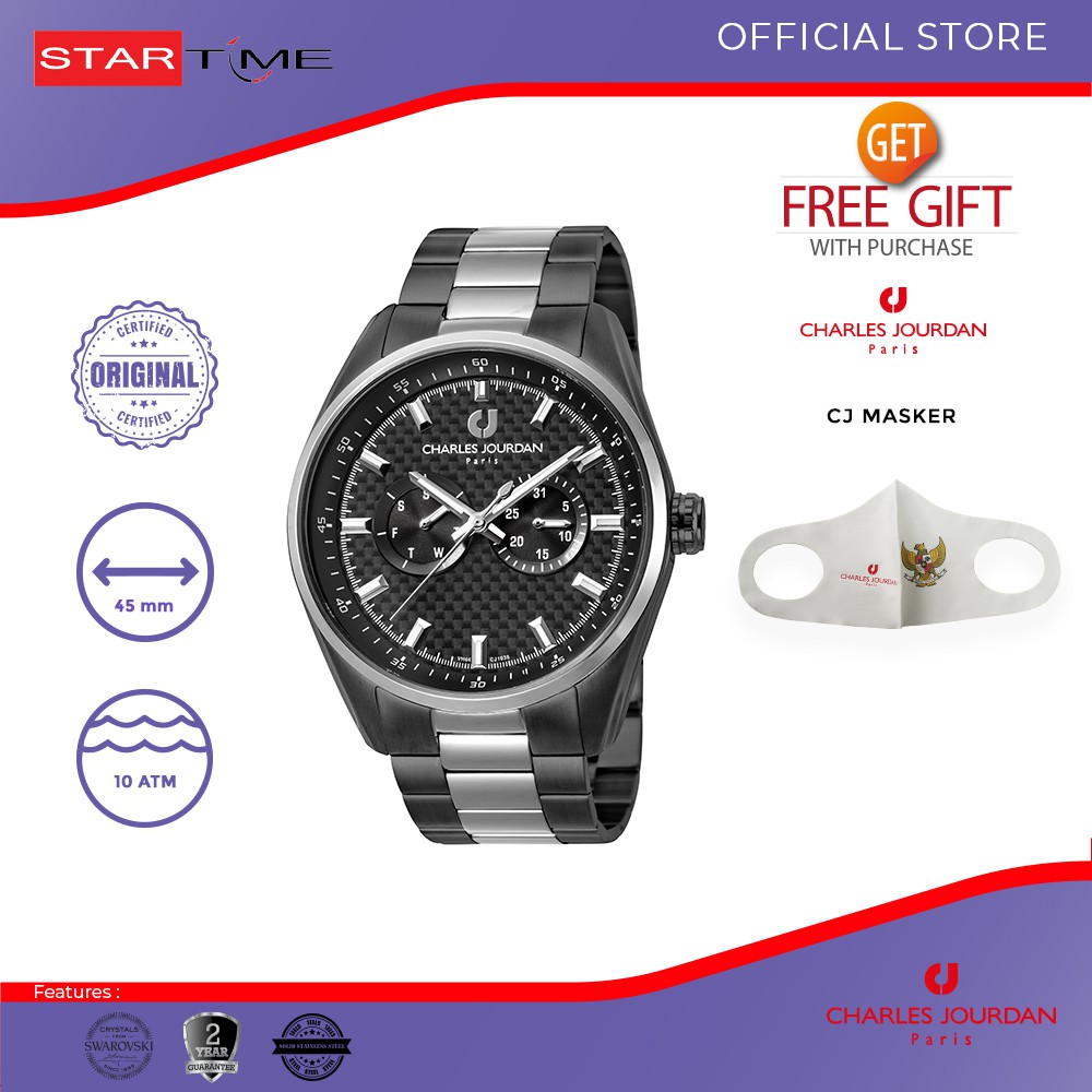 Jam Tangan Pria CHARLES JORDAN CJ1038-1732M original