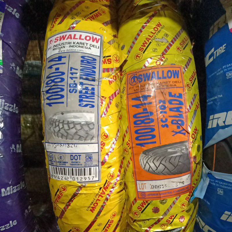 Ban Motor Matic Swallow 100/80-14 SB 117 Street Enduro / SC 102 A X-Blade Non Tubeless