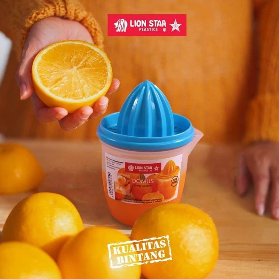 Lion Star SQ 2 Perasan Jeruk Lemon Orange Squeezer Pemeras Manual Putar Plastik