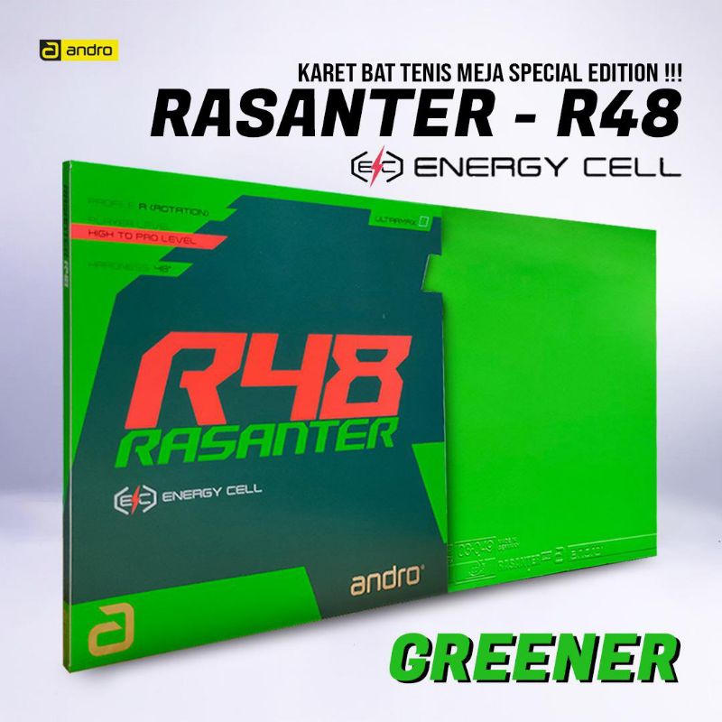 KARET TENIS MEJA ANDRO RASANTER R48 GREEN HIJAU ORIGINAL