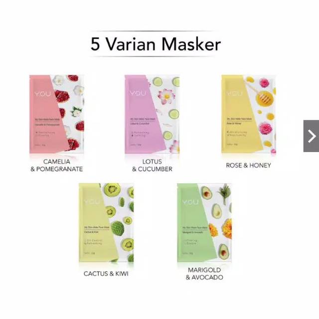 ⭐BAGUS⭐ Y.O.U MY SKIN MATTE FACE MASK / YOU SHEET MASK BY YOU MAKEUPS / MASKER WAJAH