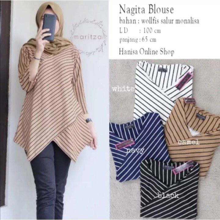 ATASAN SALUR MONALISA MODEL TERBARU / NAGITA BLOUSE By Larasaki