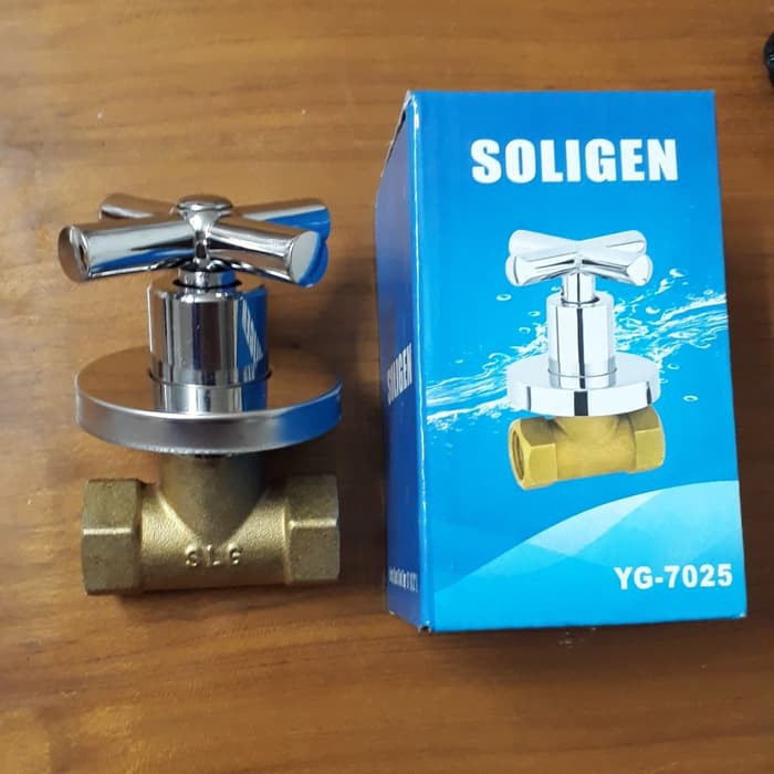 soligen stop kran shower tanam kuningan tebal