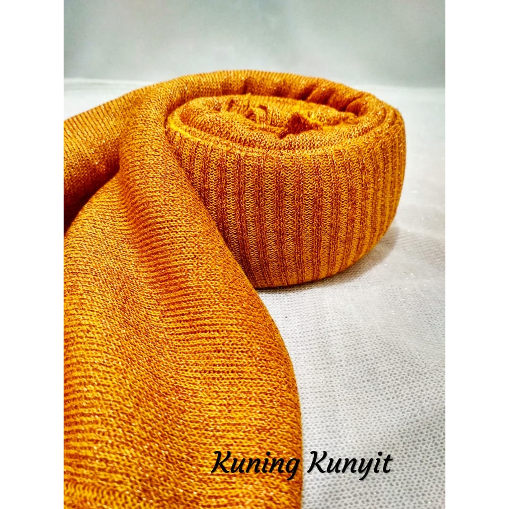 Pashmina Gliter Rajut Premium GOLD || Kerudung Pesta Kerudung Pernikahan || Pashmina Rajut Pengantin-7
